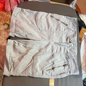 Athleta Light Gray Cargo Shorts